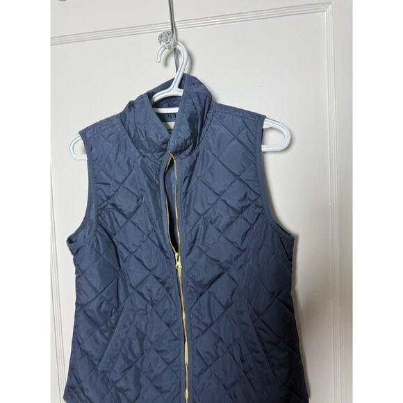 Old Navy Navy Blue Lightweight Quilted Puffer Vest Size Small Preppy Chic Fall - Picture 3 of 4